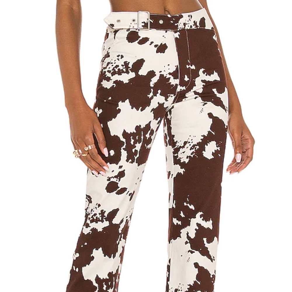 MIAOU Cow Print Pants - Picture 1 of 2